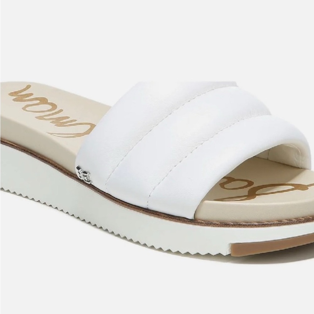Sam Edelman White Puffy slide Sandals